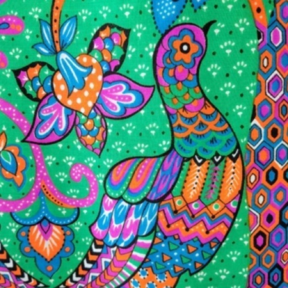 Malbe’ Original Vintage Skirt 60s Bird Print Mod Skirt - Picture 3 of 8